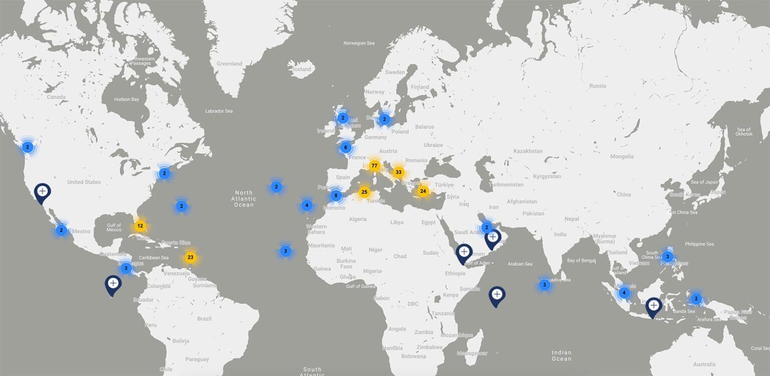 Kalimas Global Coverage Map